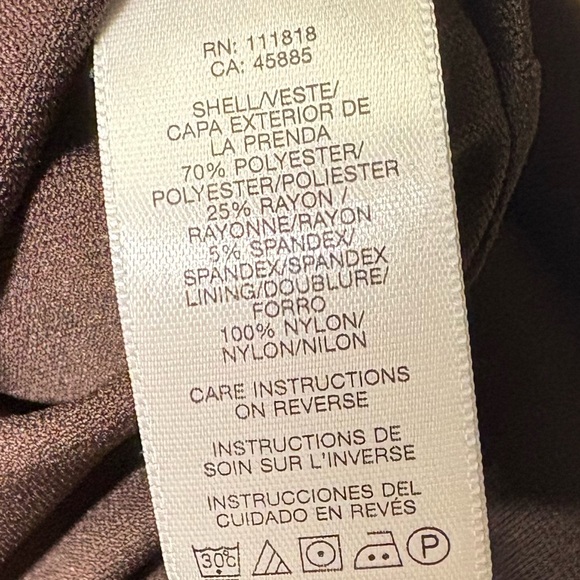 Michael Kors Chocolate Stretch Ponte Sleeveless Dress Gold Beads Size 10 NWT - Picture 3 of 7